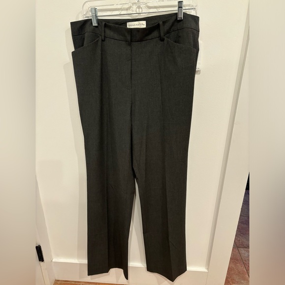 Doncaster NEW Grey Trousers Dress Pants Womens Size 12 Zip Front Pockets
